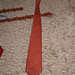 Classic Red Geometric Men's Tie
